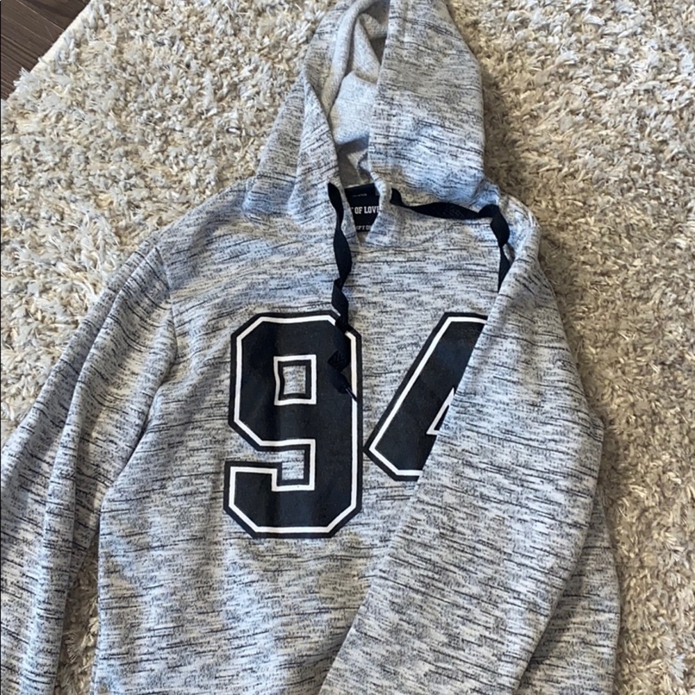 Black and grey hoodie